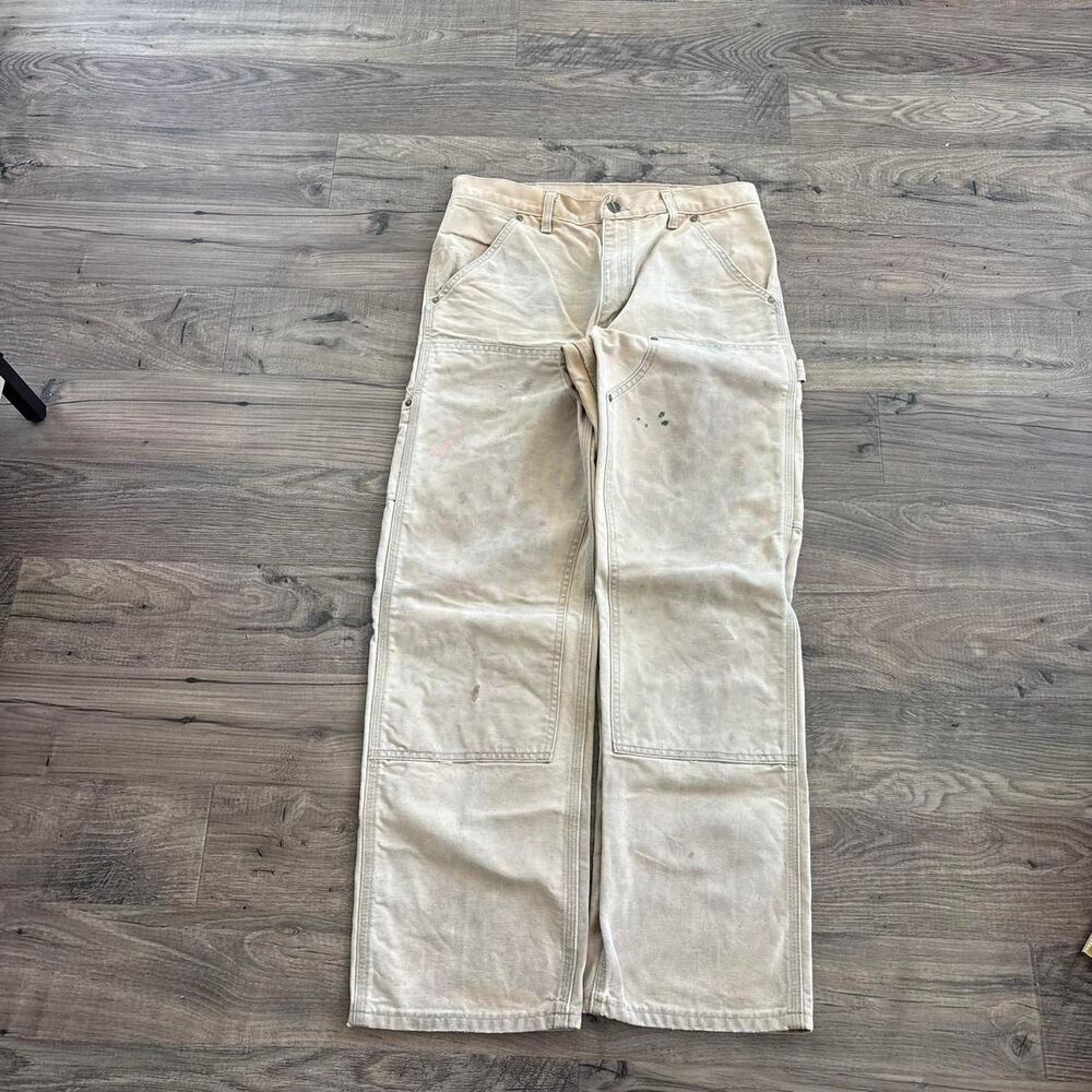 Carhartt Men's Cream and Tan Jeans